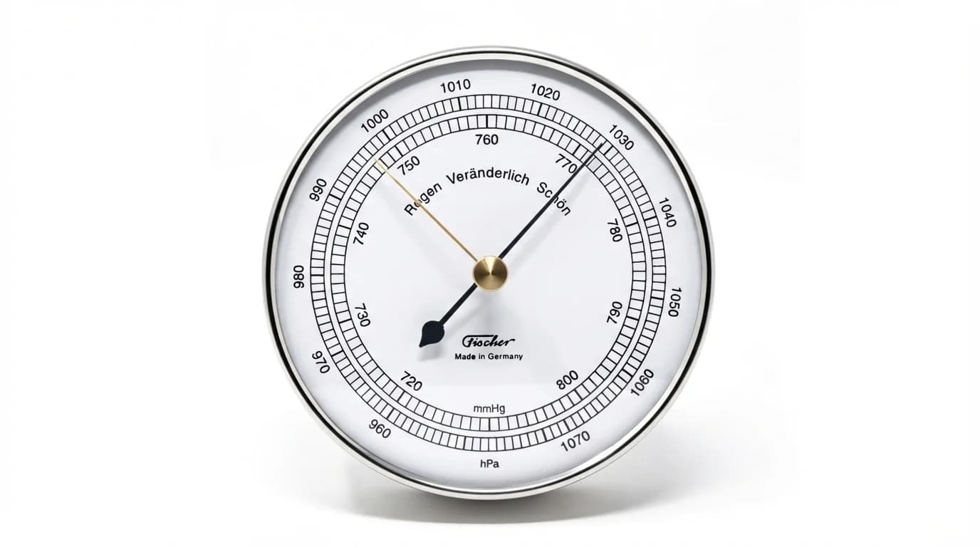 기압계 — 공기 압력의 변동을 측정하듯, 소리의 크기도 압력의 변동으로 측정한다