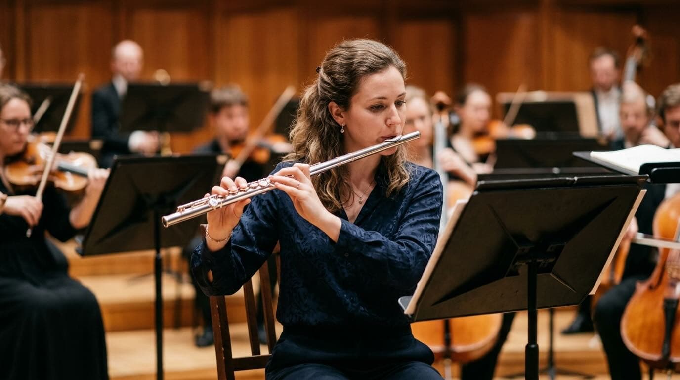 플루트를 연주하는 모습