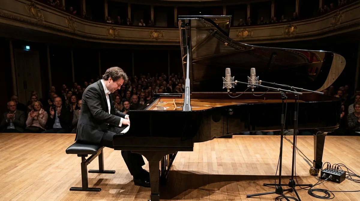 피아니스트 녹음 세션