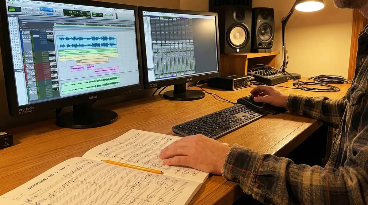 악보를 참고한 에디팅 작업