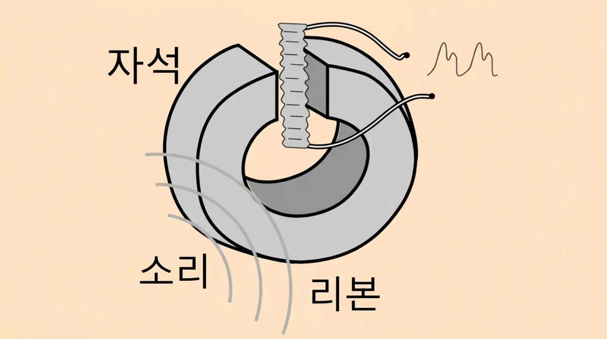 리본 마이크의 작동 원리